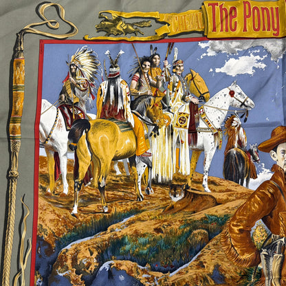 E4259 エルメス カレ90 THE PONY EXPRESS 郵便社 カーミット・オリバー【買戻し対象】