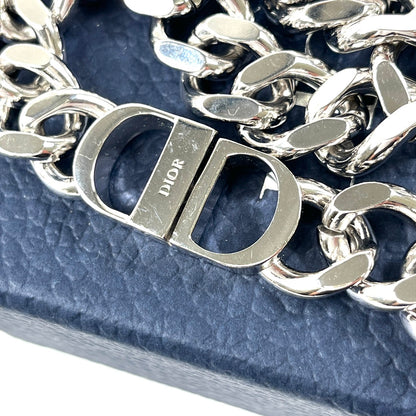 B2327 クリスチャンディオール 喜平 CDロゴ チェーンネックレス メンズ シルバー 箱 保存袋【買戻し対象】
