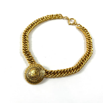 シャネル メダリオン カンボン ロゴ ネックレス ヴィンテージ 刻印3874 【買い戻し対象】 B3206