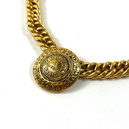 シャネル メダリオン カンボン ロゴ ネックレス ヴィンテージ 刻印3874 【買い戻し対象】 B3206