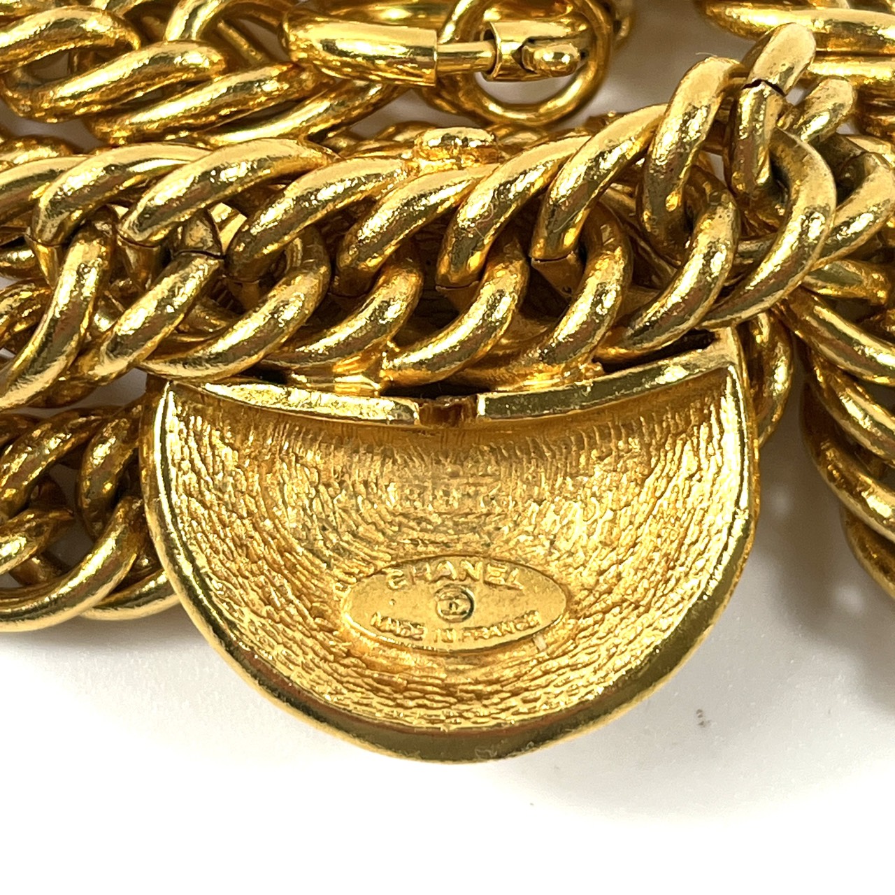 シャネル メダリオン カンボン ロゴ ネックレス ヴィンテージ 刻印3874 【買い戻し対象】 B3206