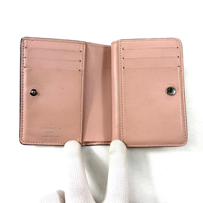 E2582 ルイヴィトン 財布 モノグラム マヒナ ポルトフォイユクレア ピンク