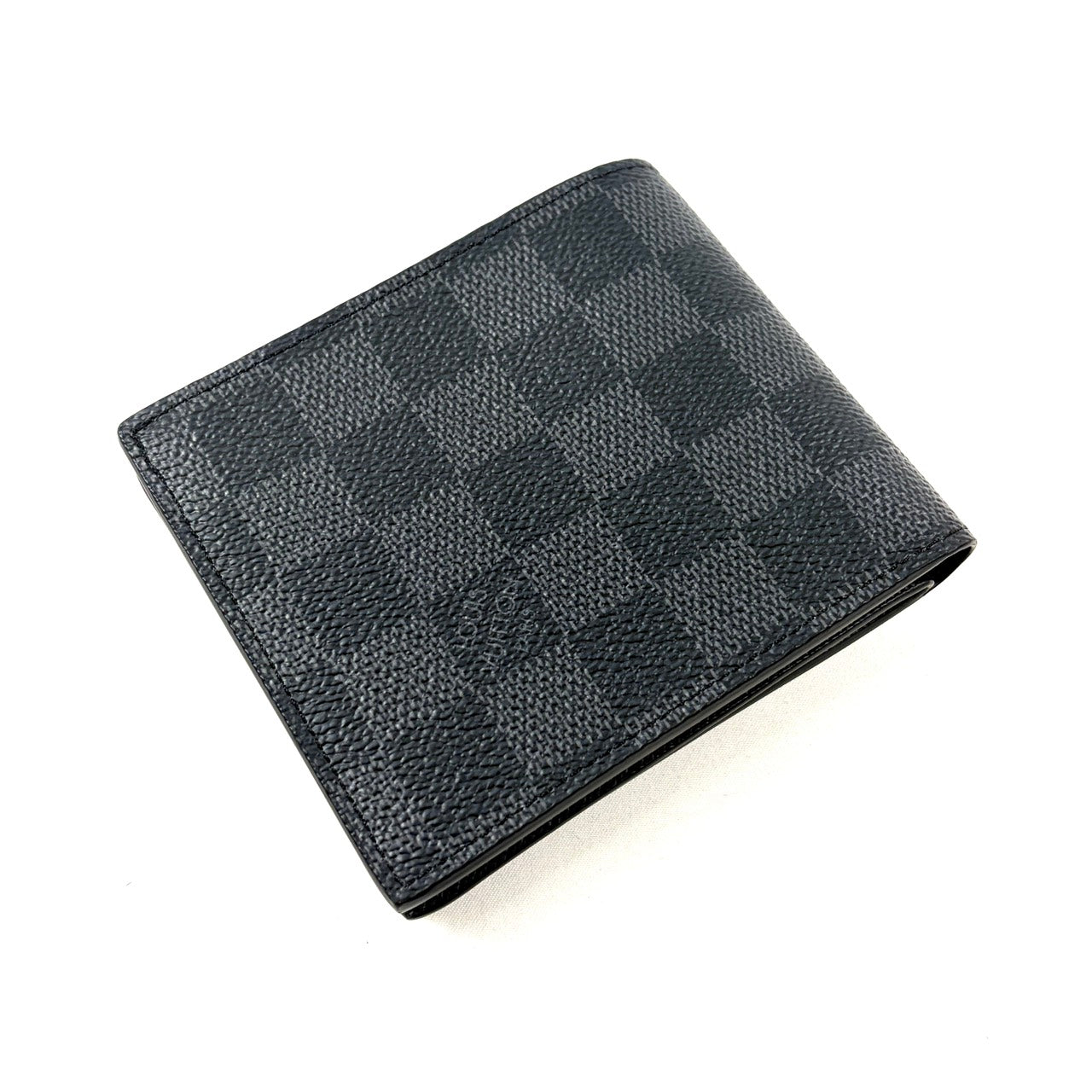 E3661 ルイヴィトン N60053 ポルトフォイユ･アメリゴ NM ダミエグラフィット 二つ折り 財布 ウォレット メンズ ブラック ICチップ