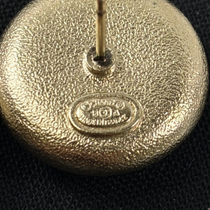 E2124 シャネル ココマーク 18A ピアス(両耳用) GP×ラインストーン ブラック×ゴールド